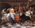 Celebrating The Birth Dutch genre painter Jan Steen